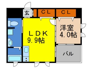 グランシャリオ千里中央の物件間取画像